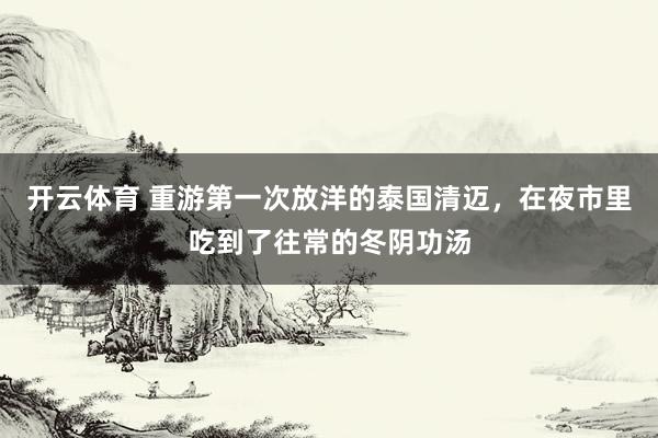 开云体育 重游第一次放洋的泰国清迈，在夜市里吃到了往常的冬阴功汤