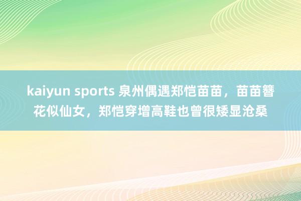 kaiyun sports 泉州偶遇郑恺苗苗，苗苗簪花似仙女，郑恺穿增高鞋也曾很矮显沧桑