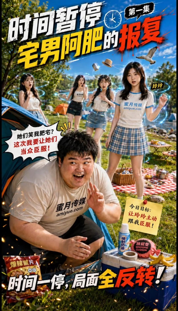 时间暂停，宅男阿肥的报复海报